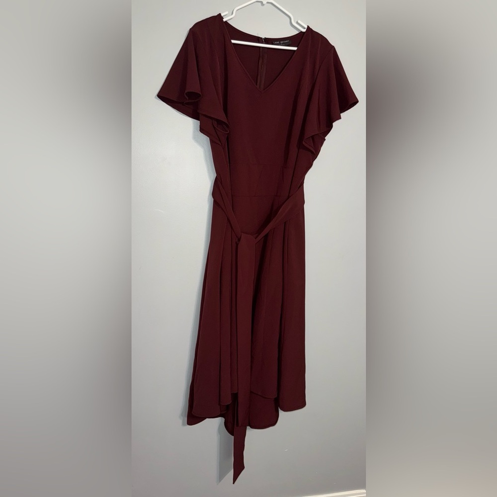 Lane Bryant size 24 wine colored high low dress